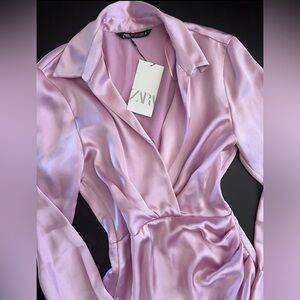 Zara Women's Light Pink Satin